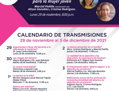 Transmisiones del 29 de noviembre al 3 de diciembre de 2021.