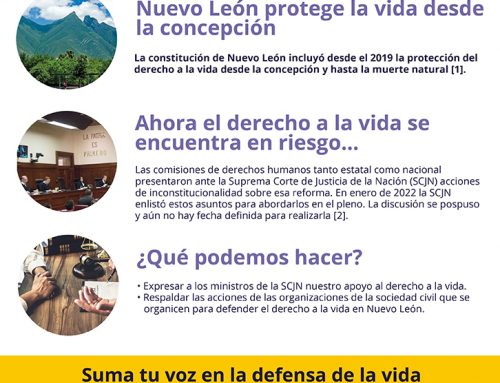 Defendamos el derecho a la vida en Nuevo León